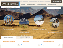 Tablet Screenshot of livetotravel.be